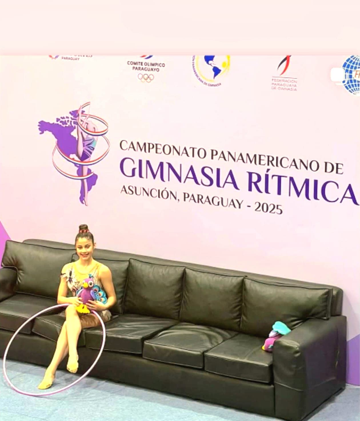 Gymnast at Pan American Championships in Paraguay
