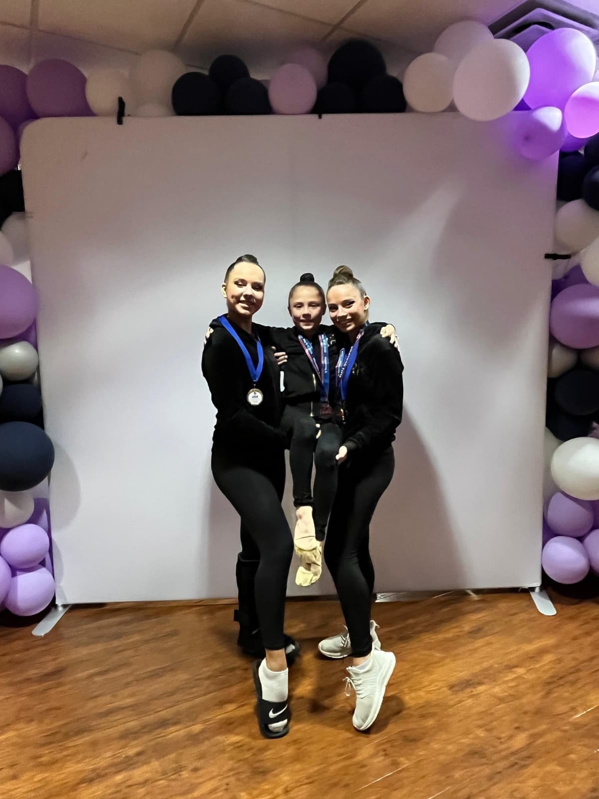 Three RRT athletes with medals at the 2026 USAG Rhythmic Elite Qualifier